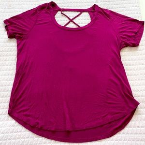 Cute berry colored yoga tee